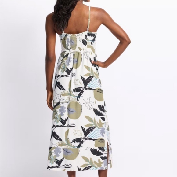 MARKET & SPRUCE SLEEVELESS SEERSUCKER MAXI DRESS LIGHT BLUE-M - Picture 3 of 4